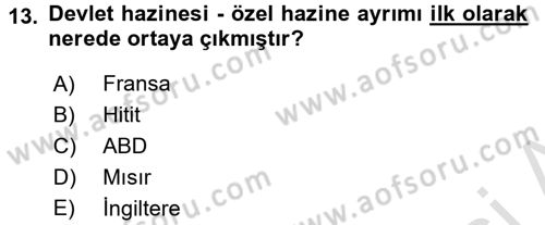 Ekonominin Güncel Sorunları Dersi 2015 - 2016 Yılı (Final) Dönem Sonu Sınavı 13. Soru