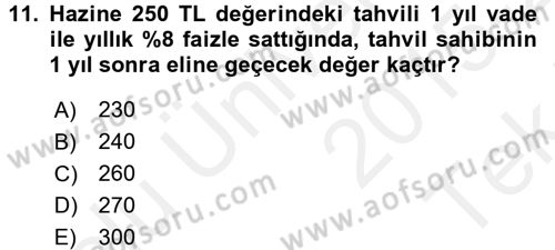Ekonominin Güncel Sorunları Dersi 2015 - 2016 Yılı Tek Ders Sınav Soruları 11. Soru