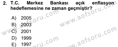 Ekonominin Güncel Sorunları Dersi 2015 - 2016 Yılı Tek Ders Sınav Soruları 2. Soru