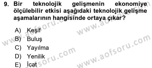 Ekonominin Güncel Sorunları Dersi 2016 - 2017 Yılı 3 Ders Sınavı 9. Soru