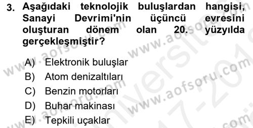 Ekonominin Güncel Sorunları Dersi 2017 - 2018 Yılı (Vize) Ara Sınav Soruları 3. Soru