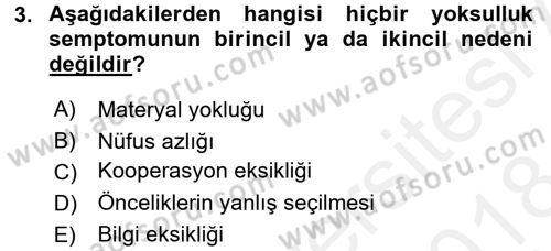 Ekonominin Güncel Sorunları Dersi 2017 - 2018 Yılı (Final) Dönem Sonu Sınav Soruları 3. Soru