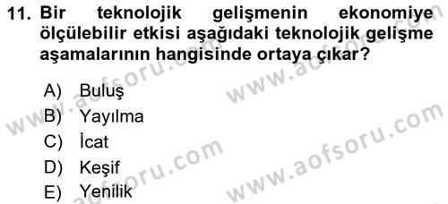 Ekonominin Güncel Sorunları Dersi 2018 - 2019 Yılı 3 Ders Sınav Soruları 11. Soru