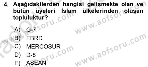 Ekonominin Güncel Sorunları Dersi 2018 - 2019 Yılı 3 Ders Sınav Soruları 4. Soru