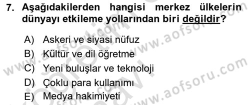 Ekonominin Güncel Sorunları Dersi 2018 - 2019 Yılı 3 Ders Sınav Soruları 7. Soru