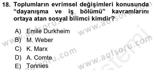 Ekonominin Güncel Sorunları Dersi 2018 - 2019 Yılı (Vize) Ara Sınavı 18. Soru