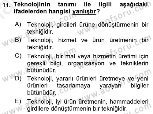 Ekonominin Güncel Sorunları Dersi 2018 - 2019 Yılı (Final) Dönem Sonu Sınav Soruları 11. Soru