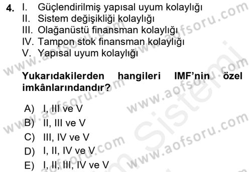 Ekonominin Güncel Sorunları Dersi 2018 - 2019 Yılı (Final) Dönem Sonu Sınav Soruları 4. Soru