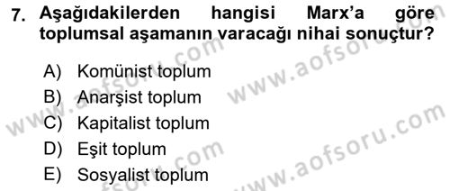 Ekonominin Güncel Sorunları Dersi 2018 - 2019 Yılı (Final) Dönem Sonu Sınav Soruları 7. Soru