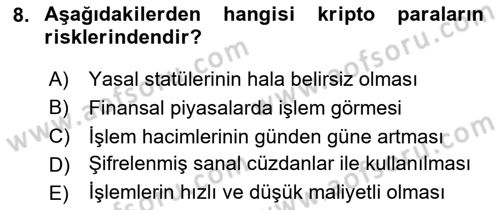 Ekonominin Güncel Sorunları Dersi 2020 - 2021 Yılı Yaz Okulu Sınav Soruları 8. Soru