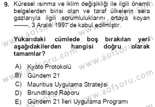 Ekonominin Güncel Sorunları Dersi 2021 - 2022 Yılı (Final) Dönem Sonu Sınav Soruları 9. Soru