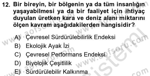 Ekonominin Güncel Sorunları Dersi 2022 - 2023 Yılı Yaz Okulu Sınav Soruları 12. Soru
