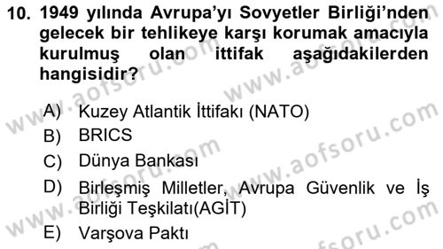 Ekonominin Güncel Sorunları Dersi 2024 - 2025 Yılı (Vize) Ara Sınav Soruları 10. Soru