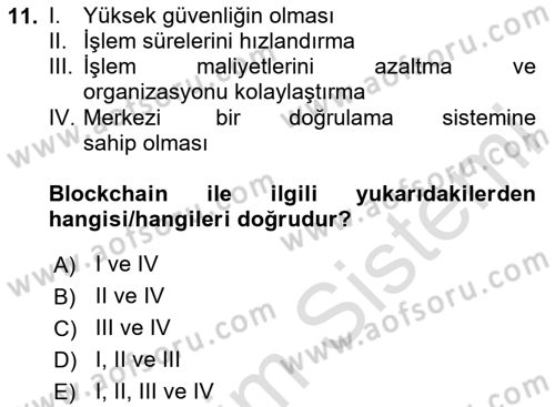 Ekonominin Güncel Sorunları Dersi 2024 - 2025 Yılı (Vize) Ara Sınav Soruları 11. Soru
