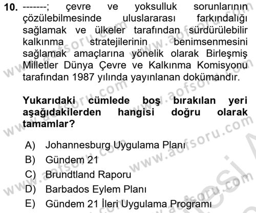 Ekonominin Güncel Sorunları Dersi 2024 - 2025 Yılı (Final) Dönem Sonu Sınav Soruları 10. Soru