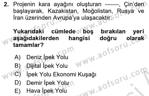 Ekonominin Güncel Sorunları Dersi 2024 - 2025 Yılı (Final) Dönem Sonu Sınav Soruları 2. Soru