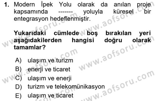 Ekonominin Güncel Sorunları Dersi 2025 - 2026 Yılı (Vize) Ara Sınav Soruları 1. Soru