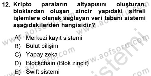 Ekonominin Güncel Sorunları Dersi 2025 - 2026 Yılı (Vize) Ara Sınav Soruları 12. Soru
