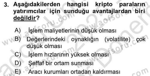 Ekonominin Güncel Sorunları Dersi 2025 - 2026 Yılı (Final) Dönem Sonu Sınav Soruları 3. Soru