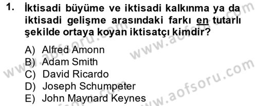 İktisadi Büyüme Dersi 2012 - 2013 Yılı (Final) Dönem Sonu Sınav Soruları 1. Soru