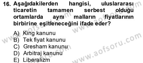 İktisadi Büyüme Dersi 2012 - 2013 Yılı (Final) Dönem Sonu Sınav Soruları 16. Soru