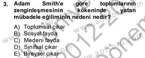 İktisadi Büyüme Dersi 2012 - 2013 Yılı (Final) Dönem Sonu Sınav Soruları 3. Soru