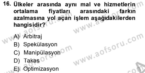 İktisadi Büyüme Dersi 2013 - 2014 Yılı (Final) Dönem Sonu Sınav Soruları 16. Soru