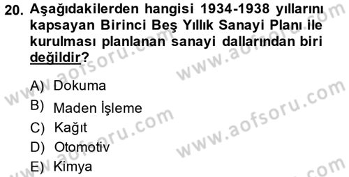 İktisadi Büyüme Dersi 2013 - 2014 Yılı (Final) Dönem Sonu Sınav Soruları 20. Soru