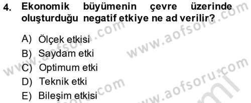 İktisadi Büyüme Dersi 2013 - 2014 Yılı Tek Ders Sınavı 4. Soru