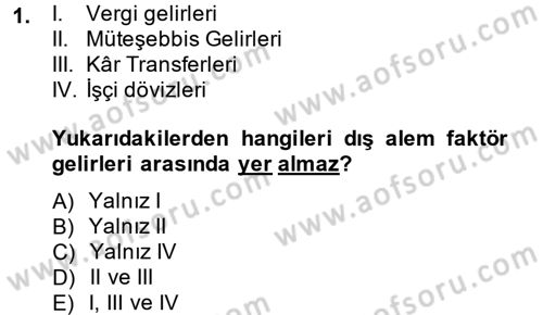 İktisadi Büyüme Dersi 2014 - 2015 Yılı (Vize) Ara Sınavı 1. Soru