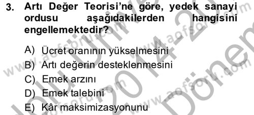 İktisadi Büyüme Dersi 2014 - 2015 Yılı (Final) Dönem Sonu Sınav Soruları 3. Soru