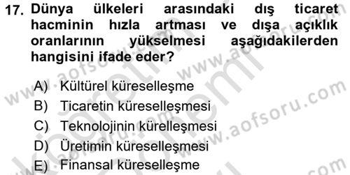 İktisadi Büyüme Dersi 2015 - 2016 Yılı (Final) Dönem Sonu Sınav Soruları 17. Soru