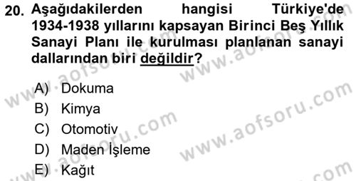 İktisadi Büyüme Dersi 2015 - 2016 Yılı (Final) Dönem Sonu Sınav Soruları 20. Soru
