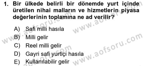 İktisadi Büyüme Dersi 2015 - 2016 Yılı Tek Ders Sınav Soruları 1. Soru