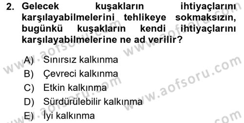 İktisadi Büyüme Dersi 2016 - 2017 Yılı 3 Ders Sınavı 2. Soru