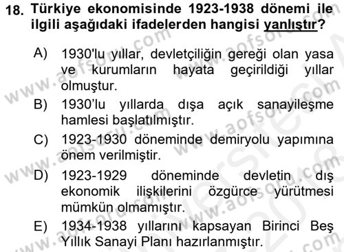 İktisadi Büyüme Dersi 2017 - 2018 Yılı (Final) Dönem Sonu Sınav Soruları 18. Soru
