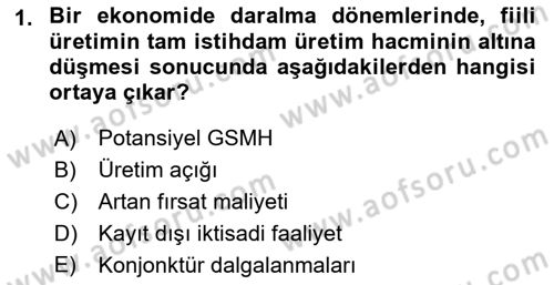 İktisadi Büyüme Dersi 2018 - 2019 Yılı (Vize) Ara Sınav Soruları 1. Soru