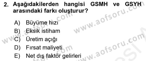 İktisadi Büyüme Dersi 2018 - 2019 Yılı (Vize) Ara Sınav Soruları 2. Soru