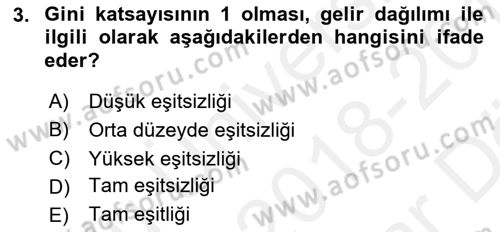 İktisadi Büyüme Dersi 2018 - 2019 Yılı (Vize) Ara Sınav Soruları 3. Soru