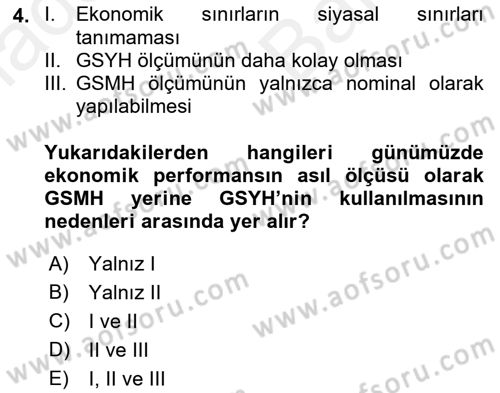 İktisadi Büyüme Dersi 2018 - 2019 Yılı (Vize) Ara Sınav Soruları 4. Soru