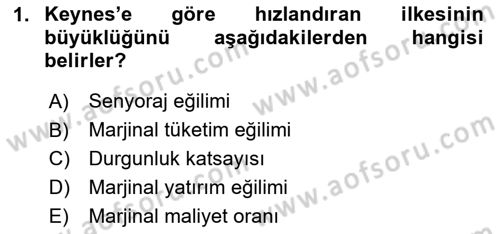 İktisadi Büyüme Dersi 2020 - 2021 Yılı Yaz Okulu Sınav Soruları 1. Soru
