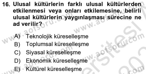 İktisadi Büyüme Dersi 2021 - 2022 Yılı (Final) Dönem Sonu Sınav Soruları 16. Soru