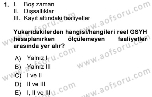 İktisadi Büyüme Dersi 2021 - 2022 Yılı Yaz Okulu Sınav Soruları 1. Soru