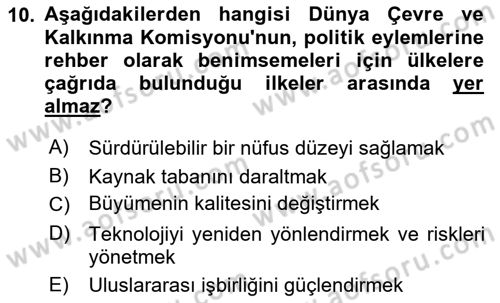 İktisadi Büyüme Dersi 2024 - 2025 Yılı (Vize) Ara Sınav Soruları 10. Soru