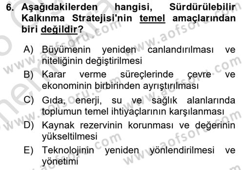 İktisadi Büyüme Dersi 2024 - 2025 Yılı (Vize) Ara Sınav Soruları 6. Soru