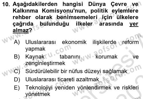 İktisadi Büyüme Dersi 2025 - 2026 Yılı (Vize) Ara Sınav Soruları 10. Soru