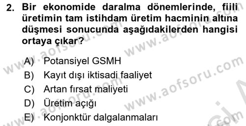 İktisadi Büyüme Dersi 2025 - 2026 Yılı (Vize) Ara Sınav Soruları 2. Soru