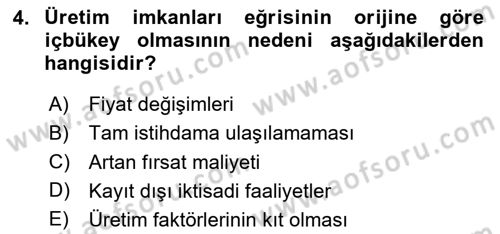 İktisadi Büyüme Dersi 2025 - 2026 Yılı (Vize) Ara Sınav Soruları 4. Soru
