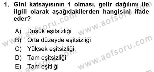 İktisadi Büyüme Dersi 2025 - 2026 Yılı Yaz Okulu Sınav Soruları 1. Soru