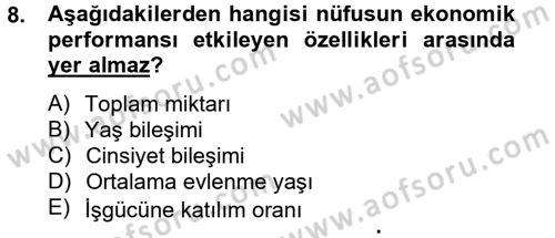 İktisat Tarihi Dersi 2012 - 2013 Yılı (Vize) Ara Sınav Soruları 8. Soru